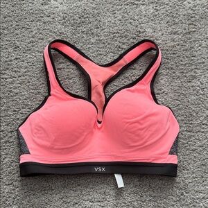 VSX Coral and Black Sports Bra